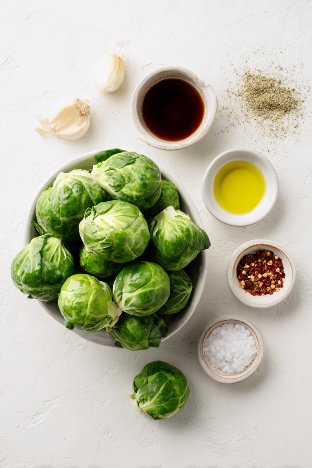 air fryer brussels sprouts balsamic - ingredients