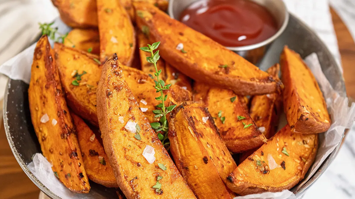air fryer sweet potato wedges