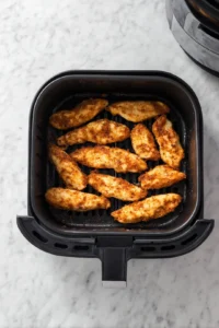 Cook chicken tenders until golden brown