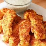 Crispy air fryer chicken tenders with panko