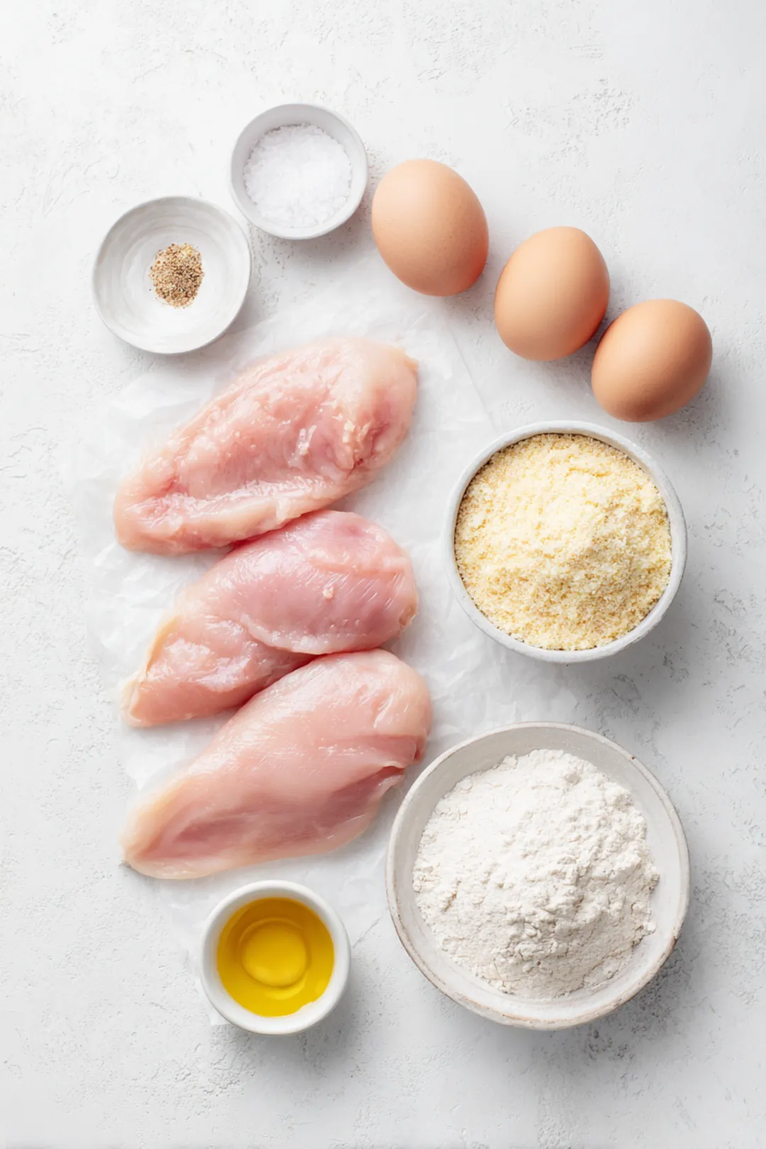 Crispy air fryer chicken tenders with panko - ingredients