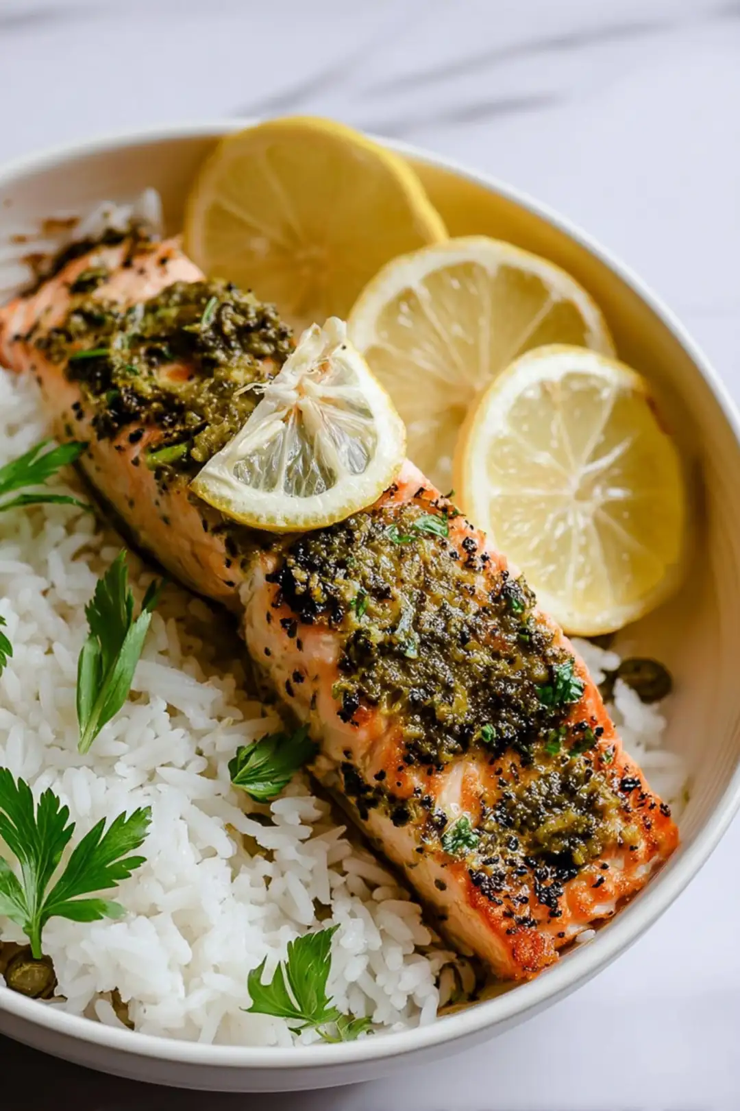 10-minute lemon garlic air fryer salmon