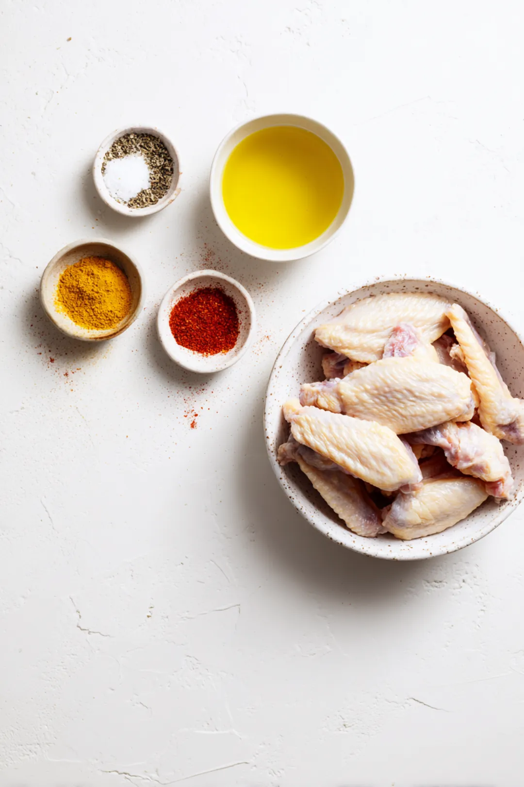 air fryer frozen chicken wings - ingredients