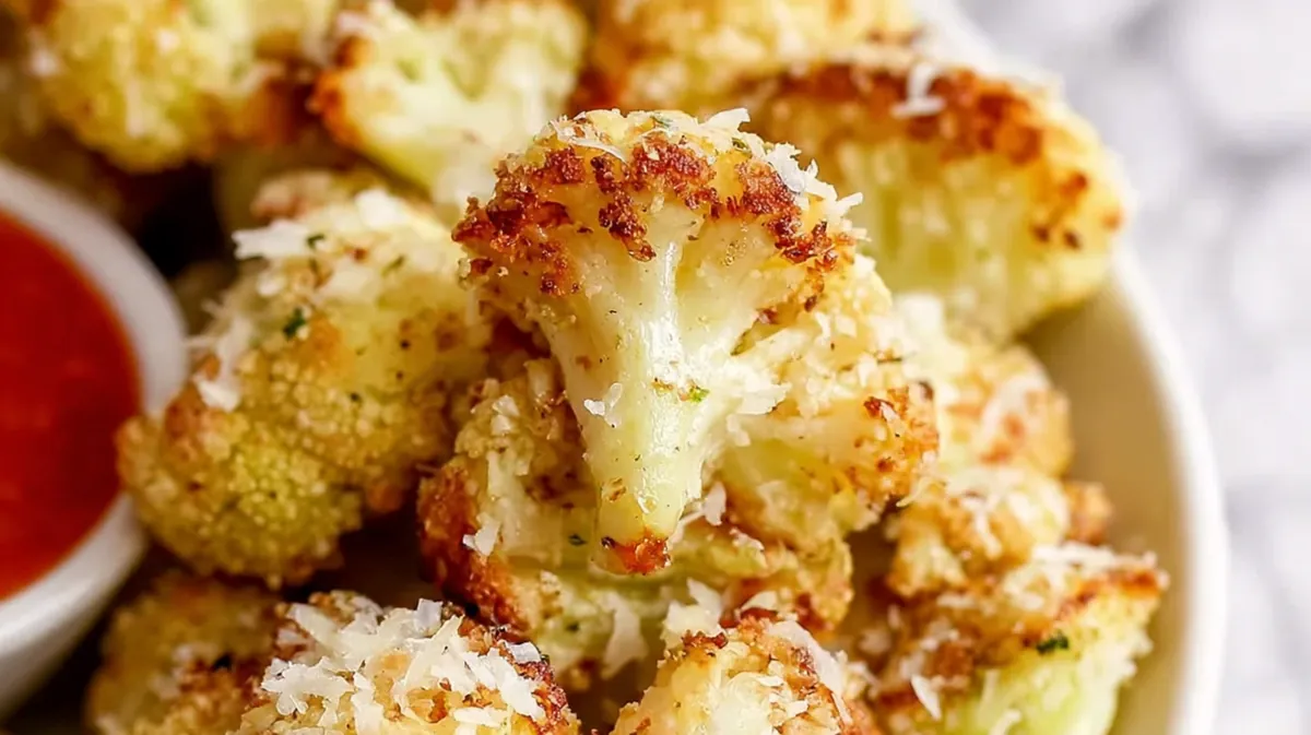 Air fryer garlic parmesan cauliflower