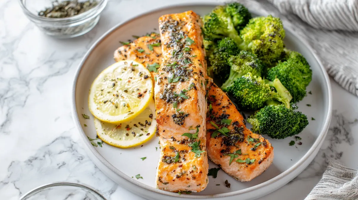 air fryer lemon herb salmon