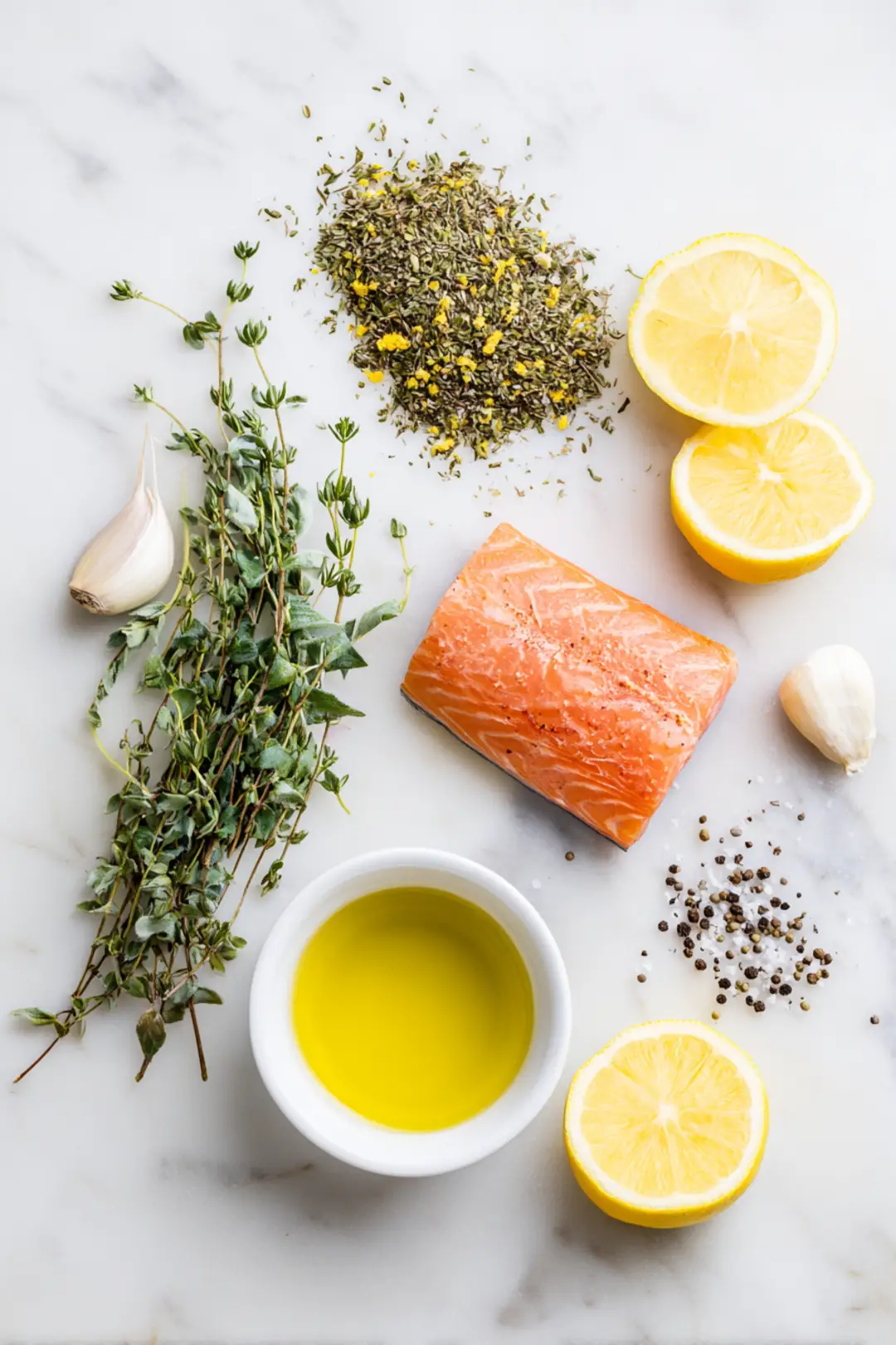 Air fryer lemon herb salmon ingredients