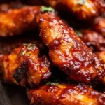 air fryer spicy BBQ chicken wings
