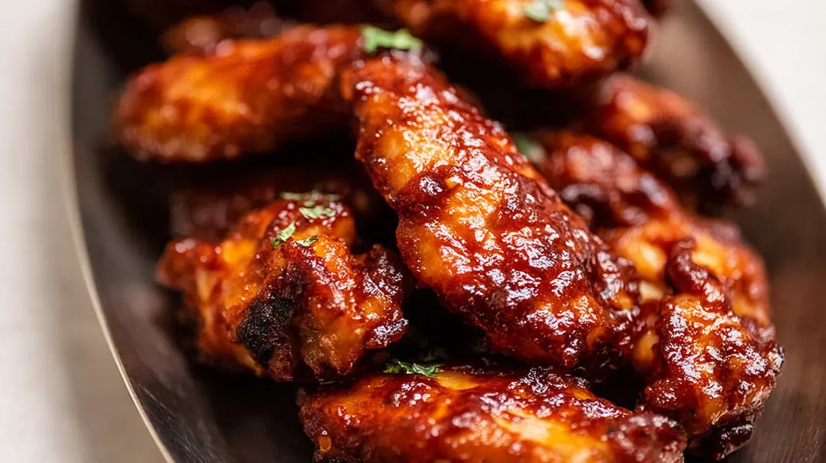 air fryer spicy BBQ chicken wings