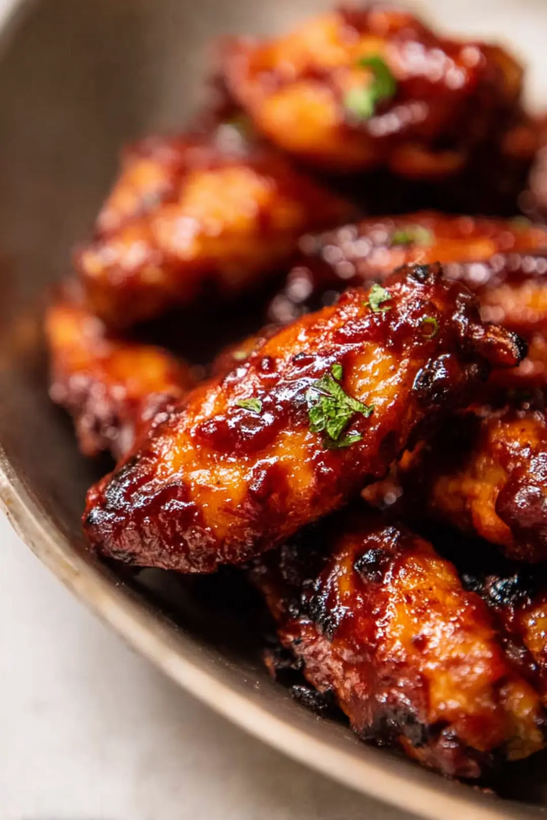 air fryer spicy BBQ chicken wings