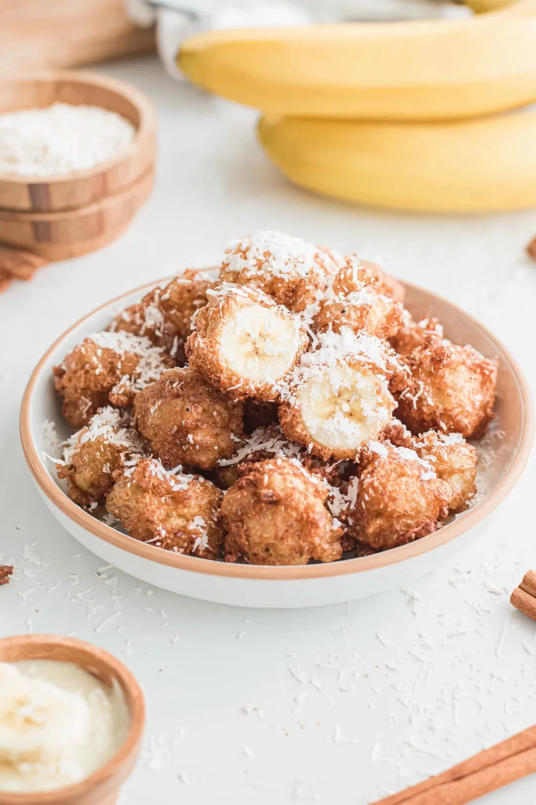 Air fryer banana fritters