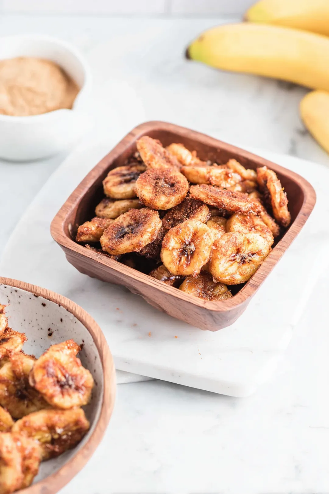 Air fryer banana snacks with cinnamon