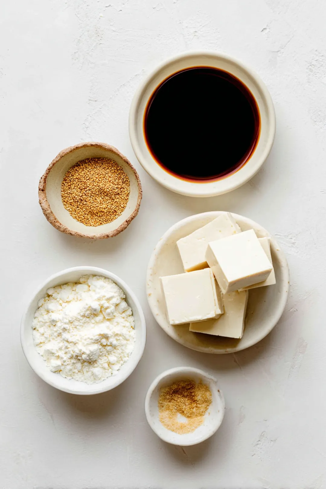 air fryer crispy tofu - ingredients