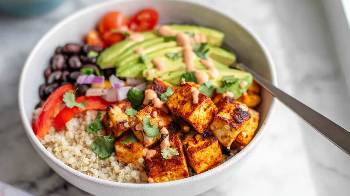 air fryer tofu meal prep bowl ideas