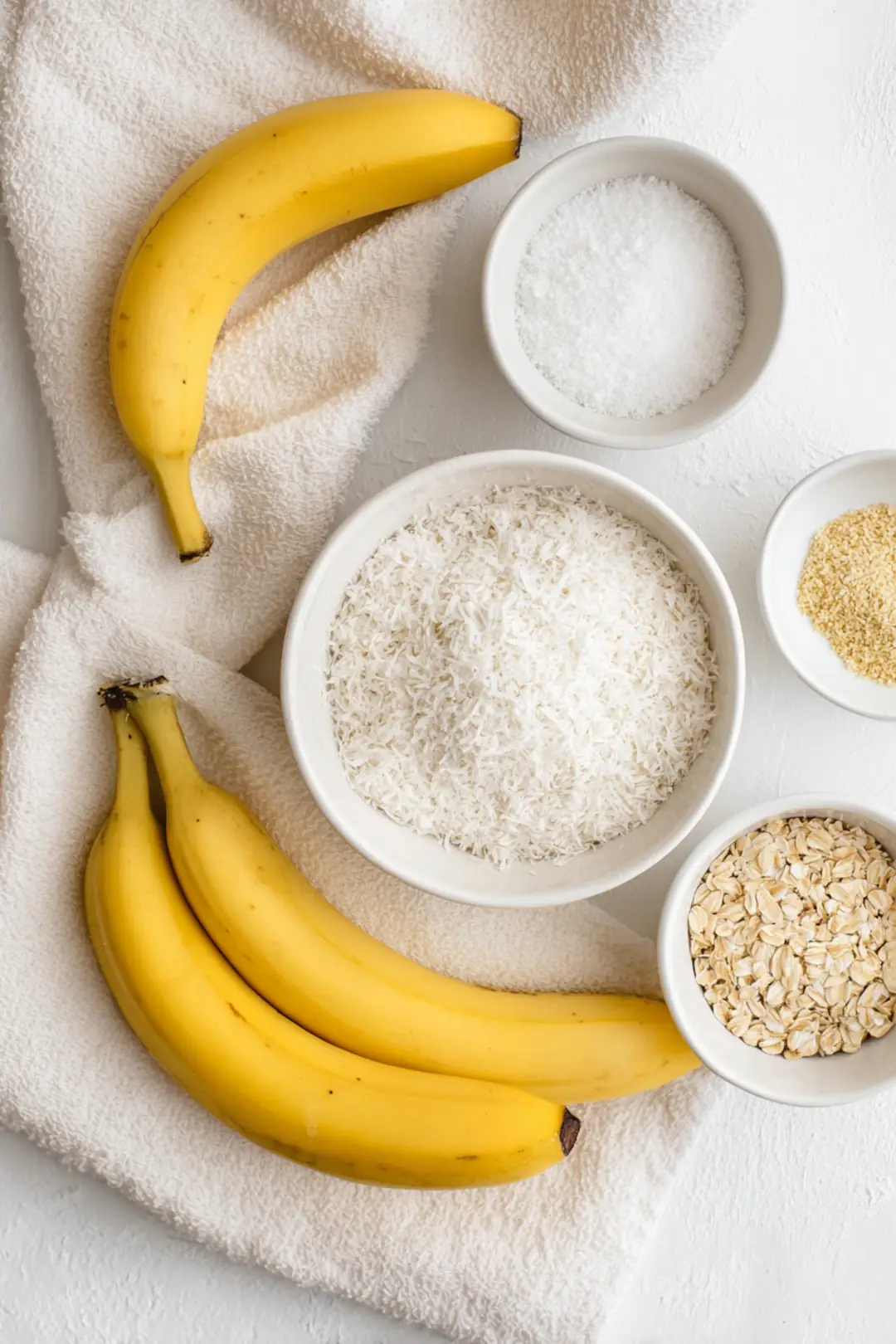 coconut banana bites for toddlers - ingredients