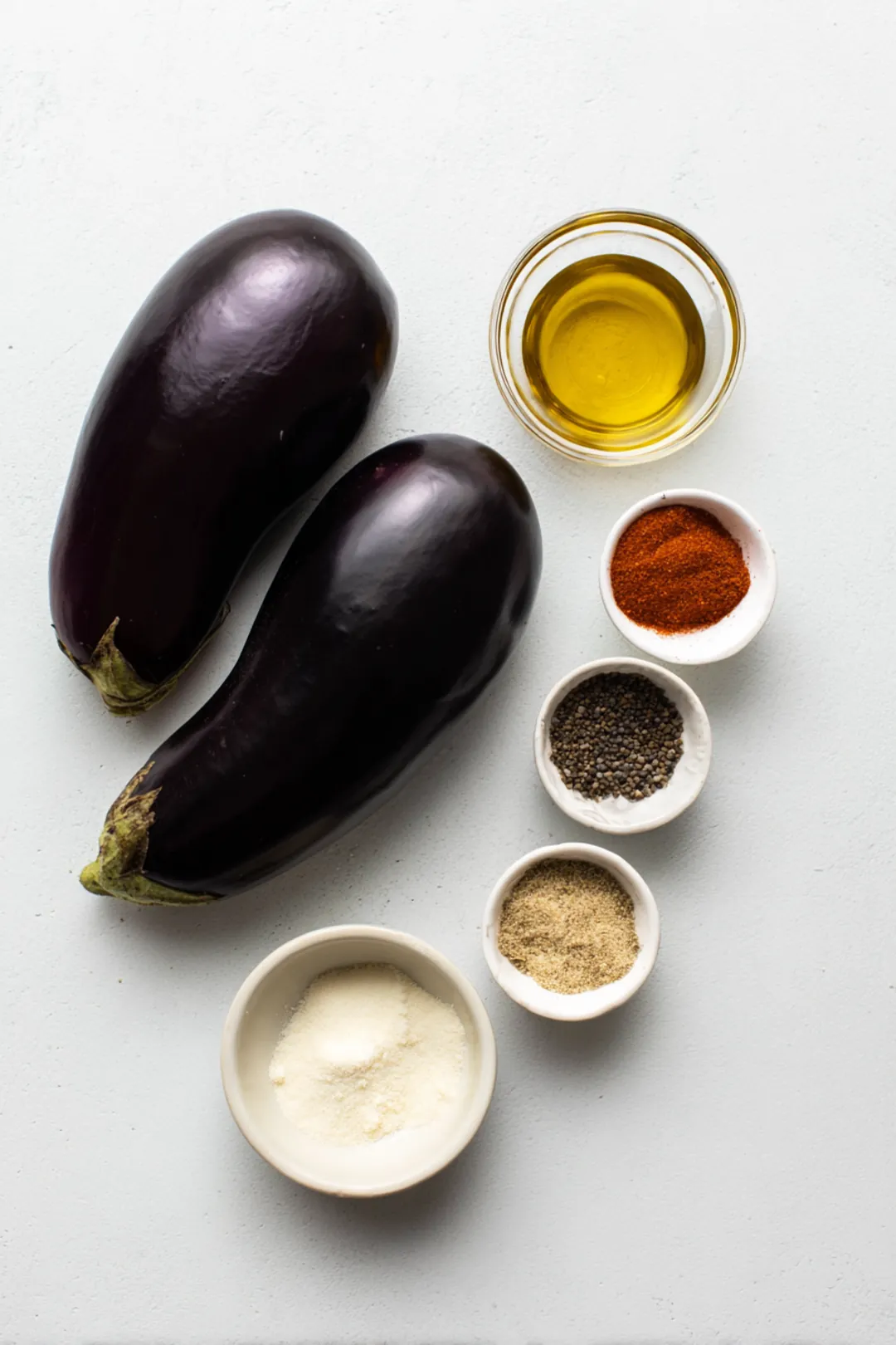 Crispy air fryer eggplant without breadcrumbs - ingredients