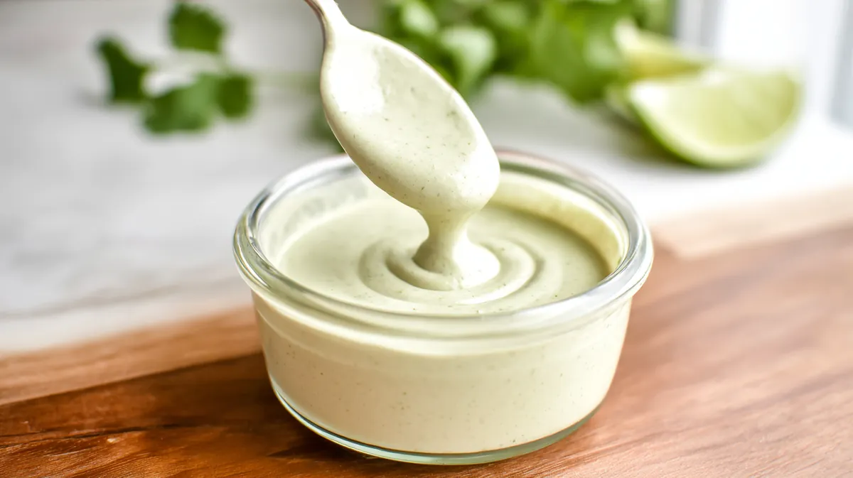 Garlic lime tahini dipping sauce