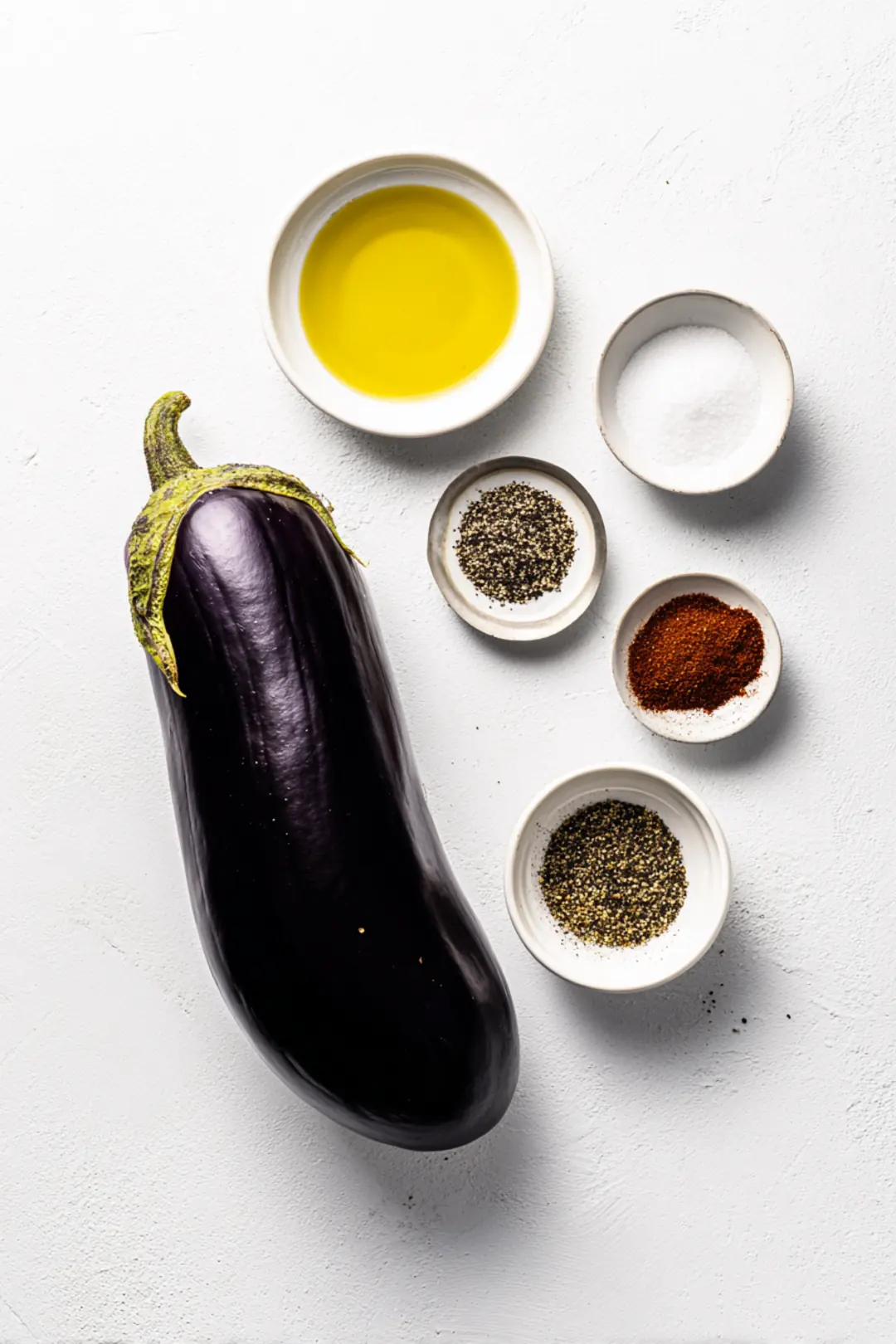 Mediterranean-style air fryer eggplant fries - ingredients