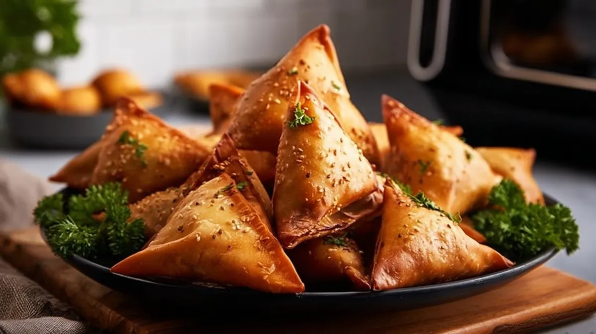 spicy air fryer samosas