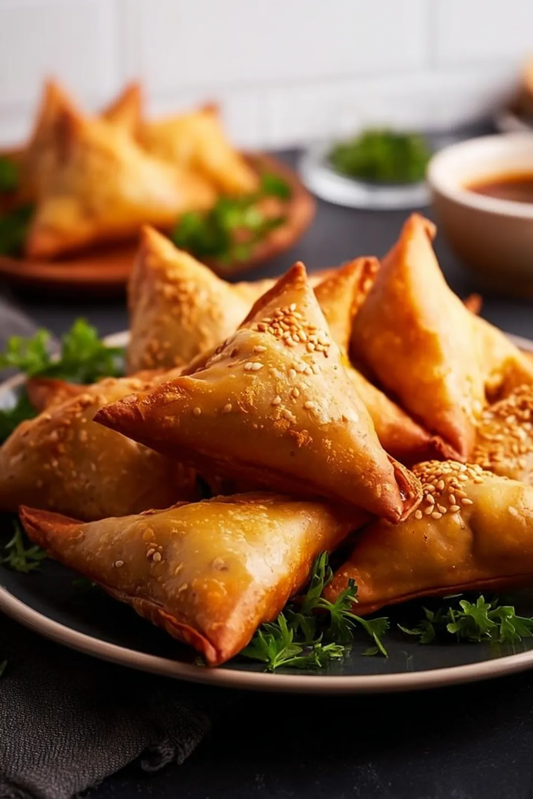 spicy air fryer samosas