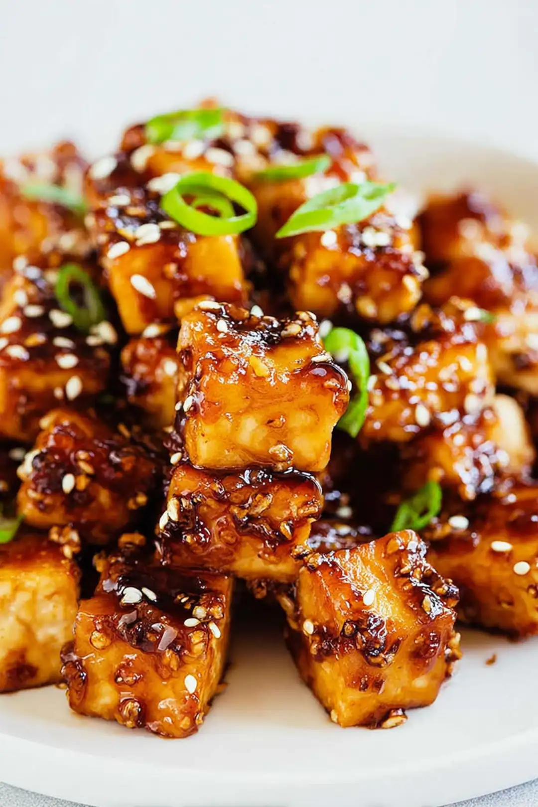sticky soy garlic tofu bites