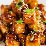 sticky soy garlic tofu bites
