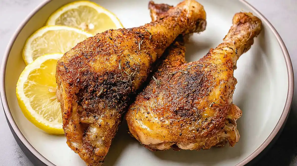 Air fryer chicken leg quarters crispy skin