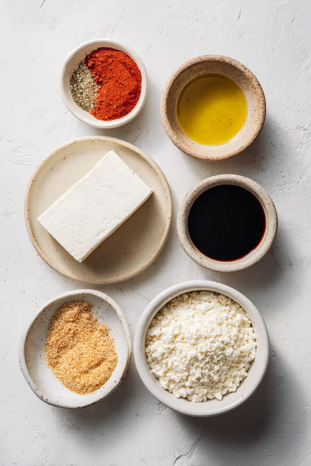 air fryer tofu snack crispy vegan protein - ingredients