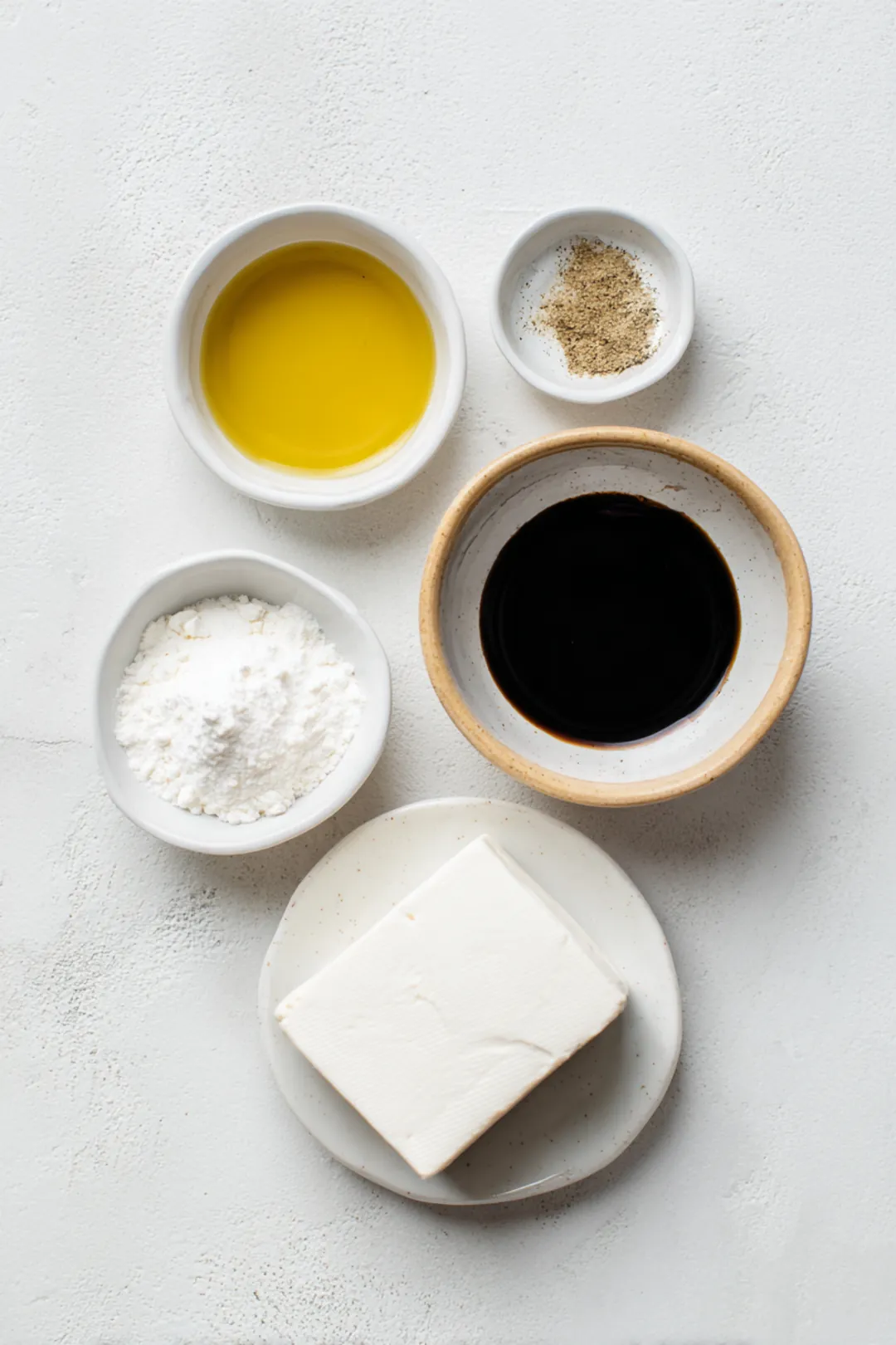 air fryer tofu snacks with soy garlic ingredients