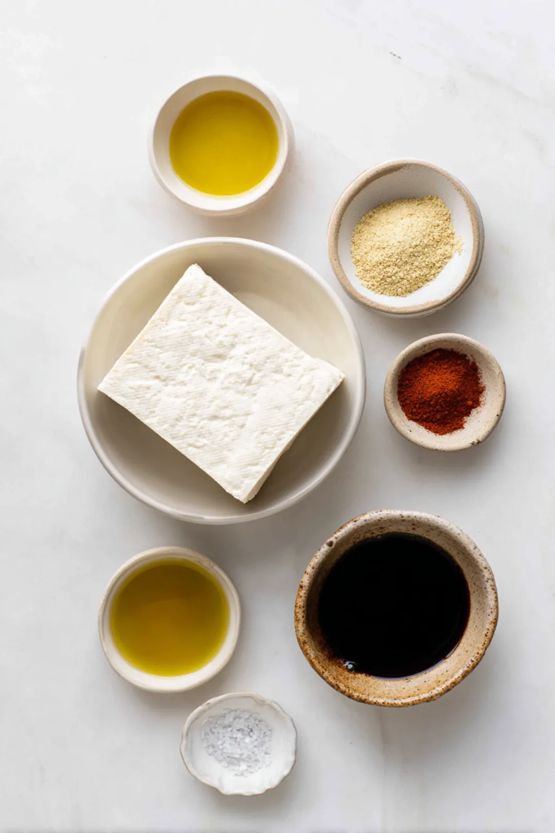 air fryer tofu without starch - ingredients