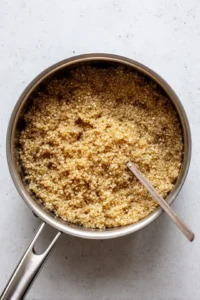 Cook the quinoa according to package instructions