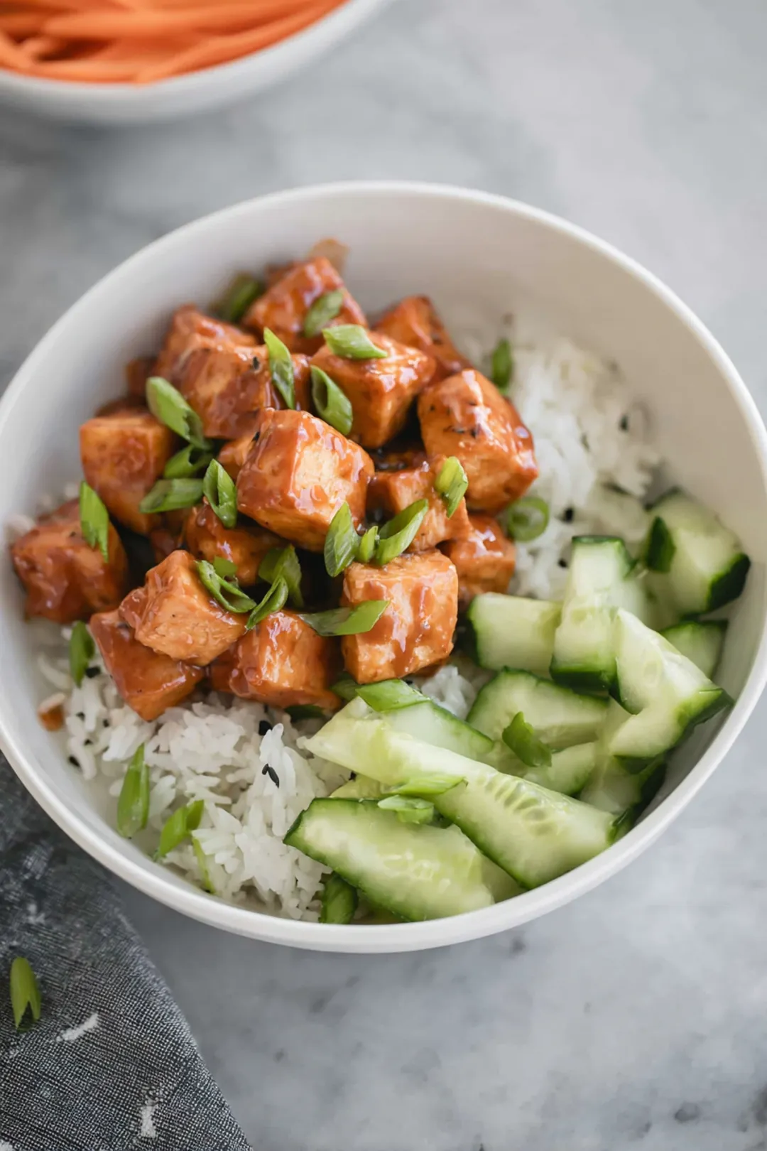 make-ahead air fryer tofu bowls
