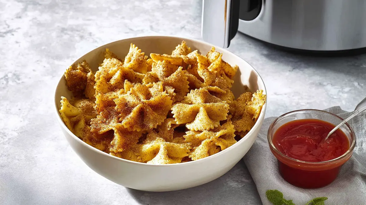 Air fryer bowtie pasta