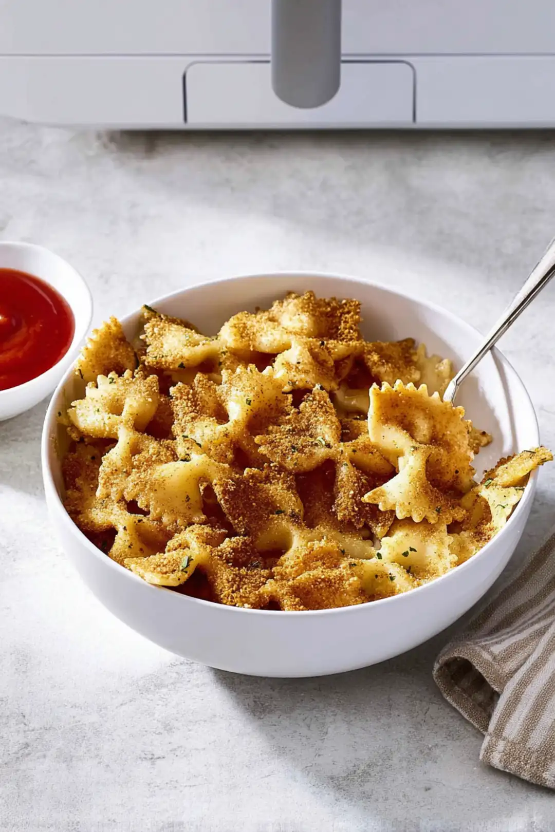 Air fryer bowtie pasta
