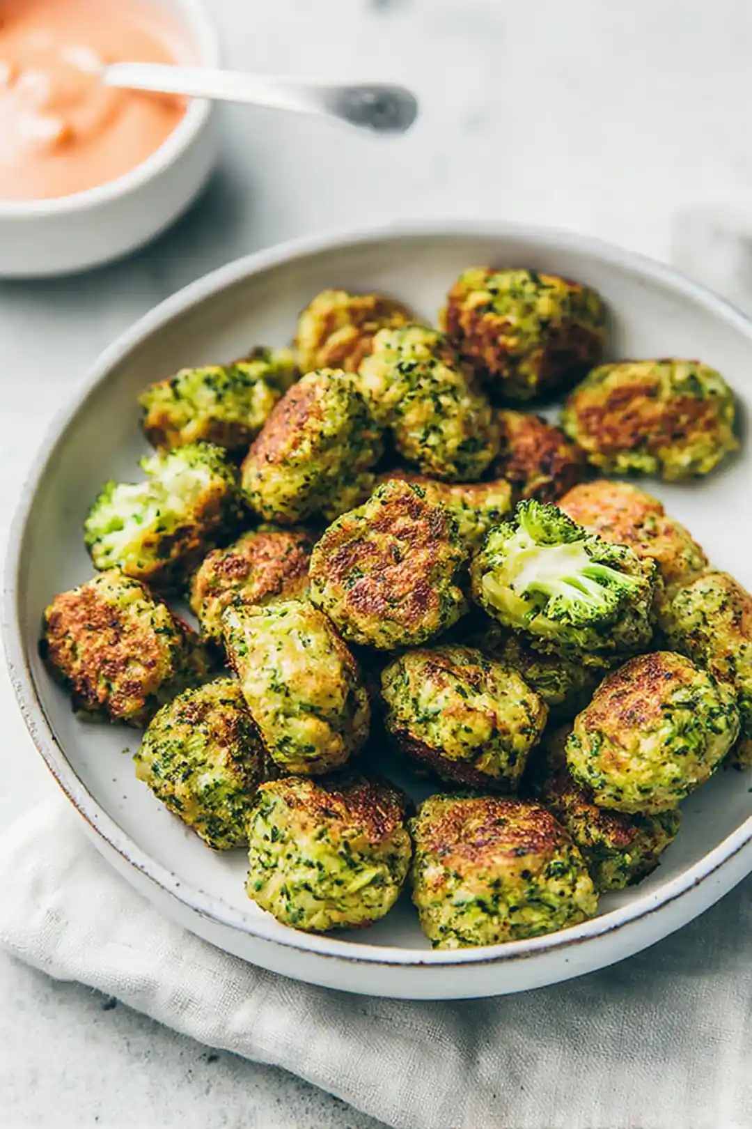 Air fryer broccoli bites