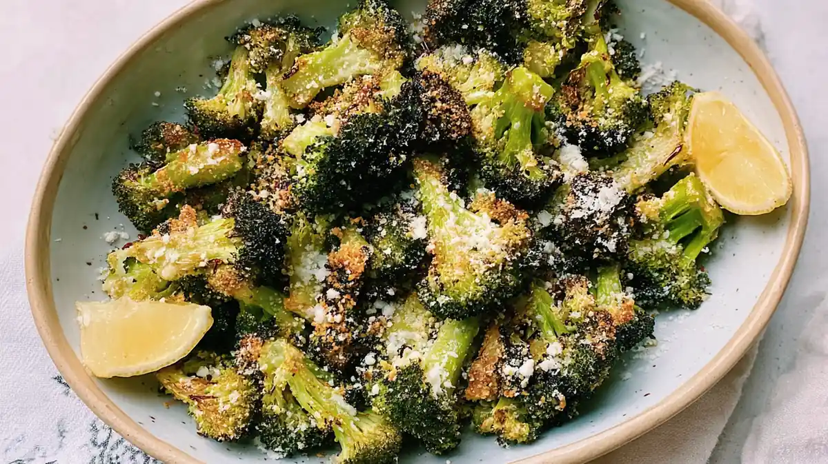 Air Fryer Broccoli Parmesan