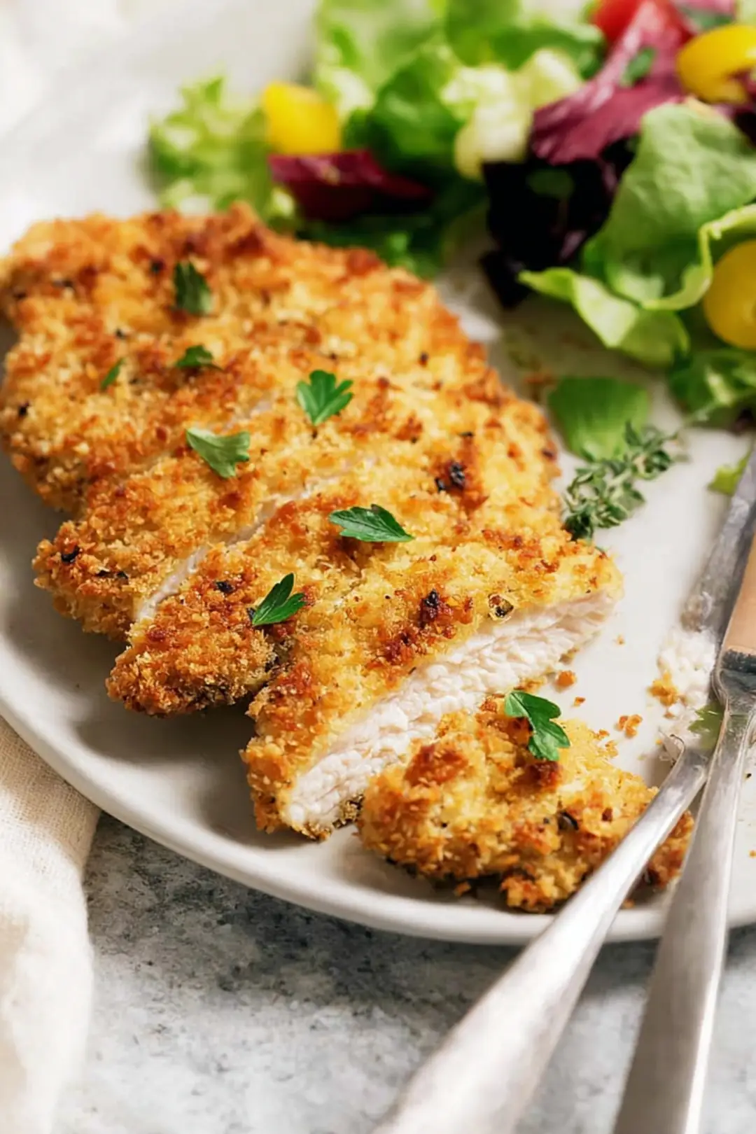 Air fryer chicken cutlets with panko