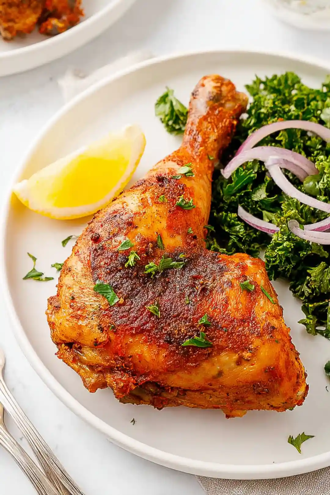 Air fryer marinated chicken leg quarters
