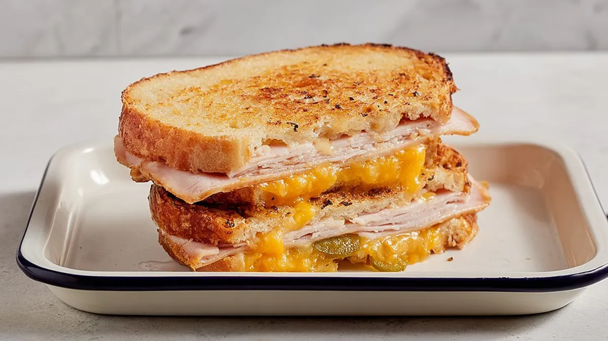 Air fryer sourdough turkey melt