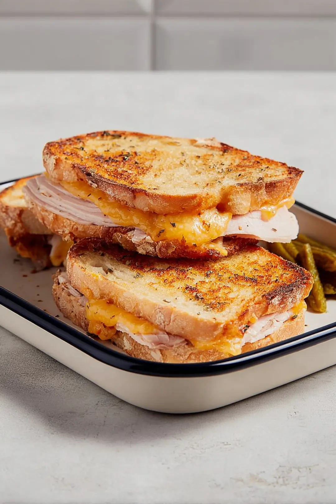 air fryer sourdough turkey melt