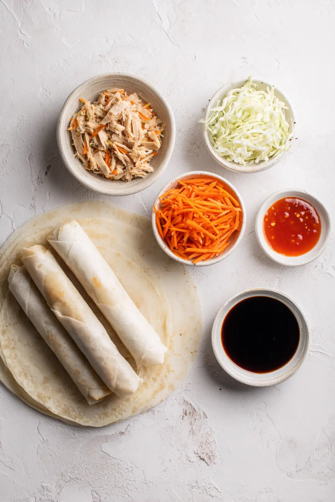 Air Fryer Turkey Egg Rolls - ingredients