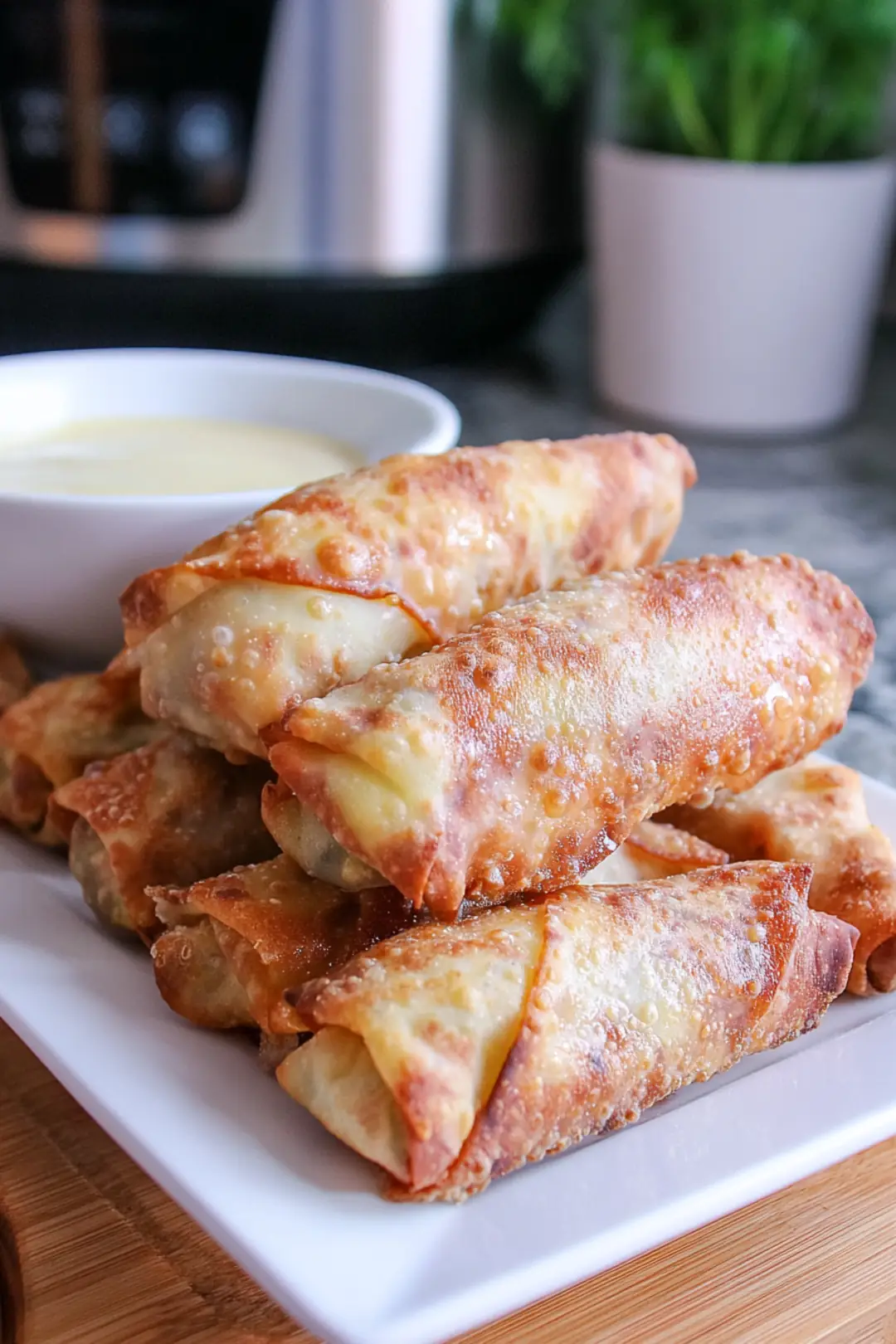 Air fryer turkey egg rolls