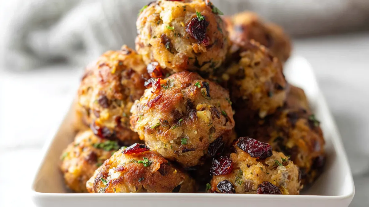 crunchy stuffing balls