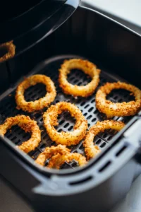 Place onion rings in air fryer