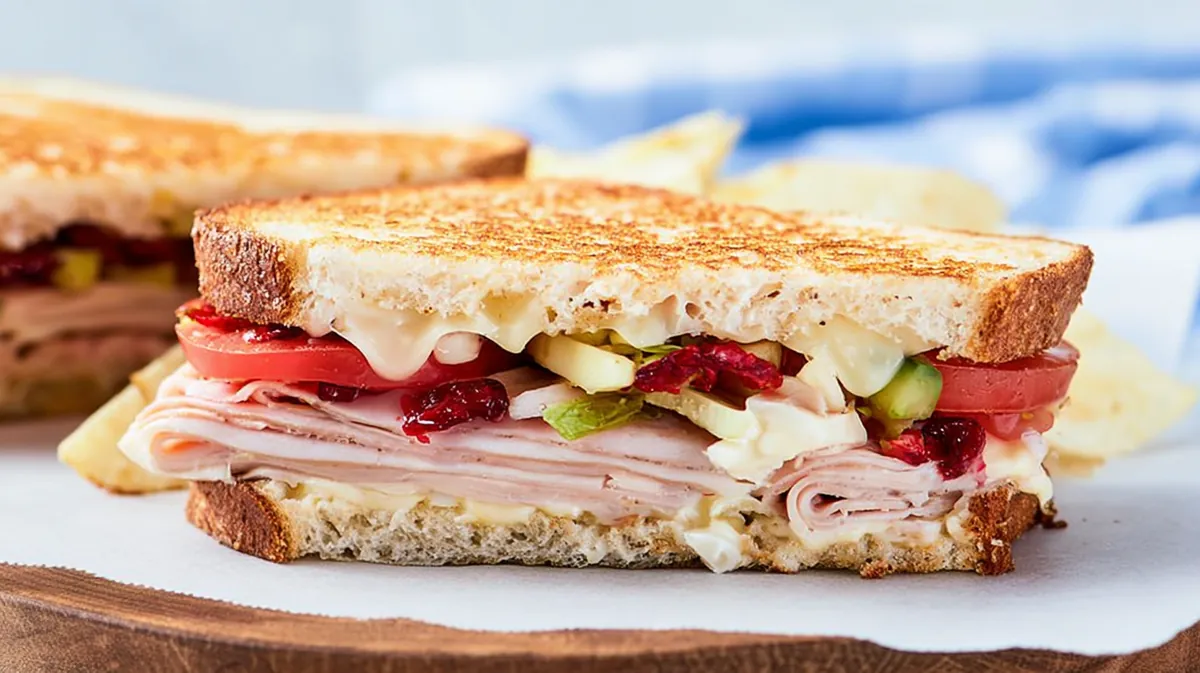 spicy cranberry turkey melt