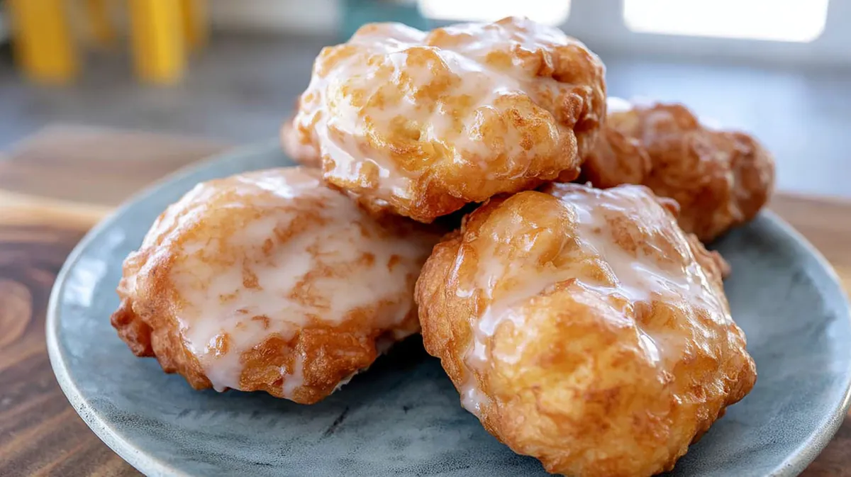 10 minute air fryer apple fritters