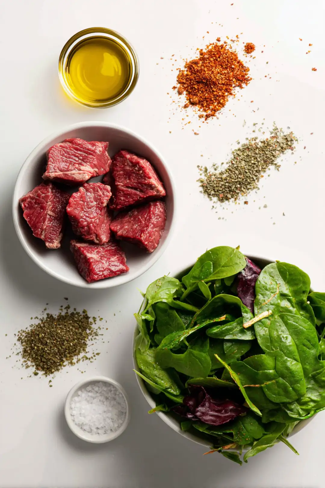 10-minute steak dinner - ingredients