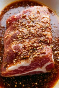 Add beef belly to marinade and refrigerate