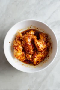 Add chicken tenders to marinade and let soak for at least 15 minutes