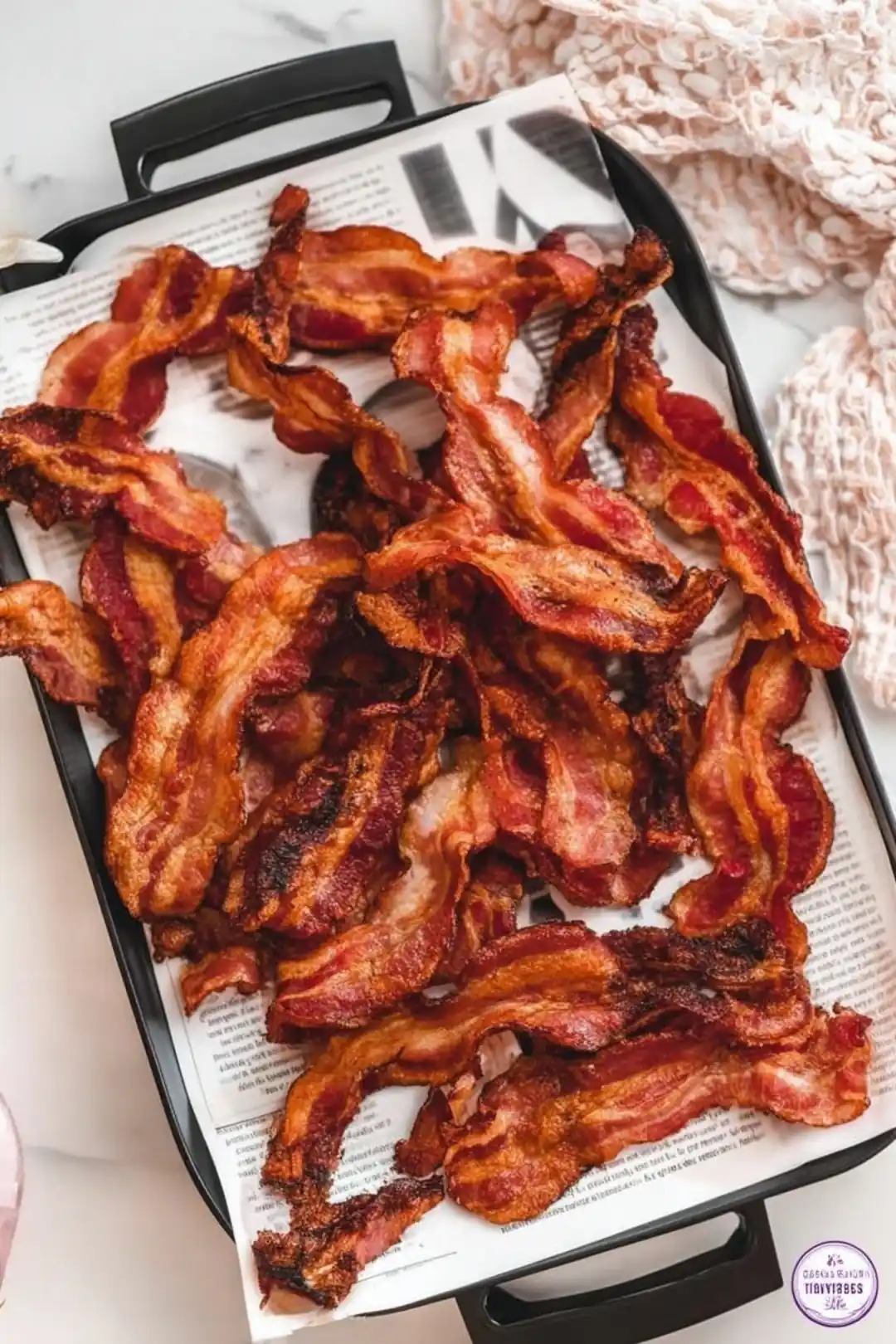 Air fryer bacon (mess-free)