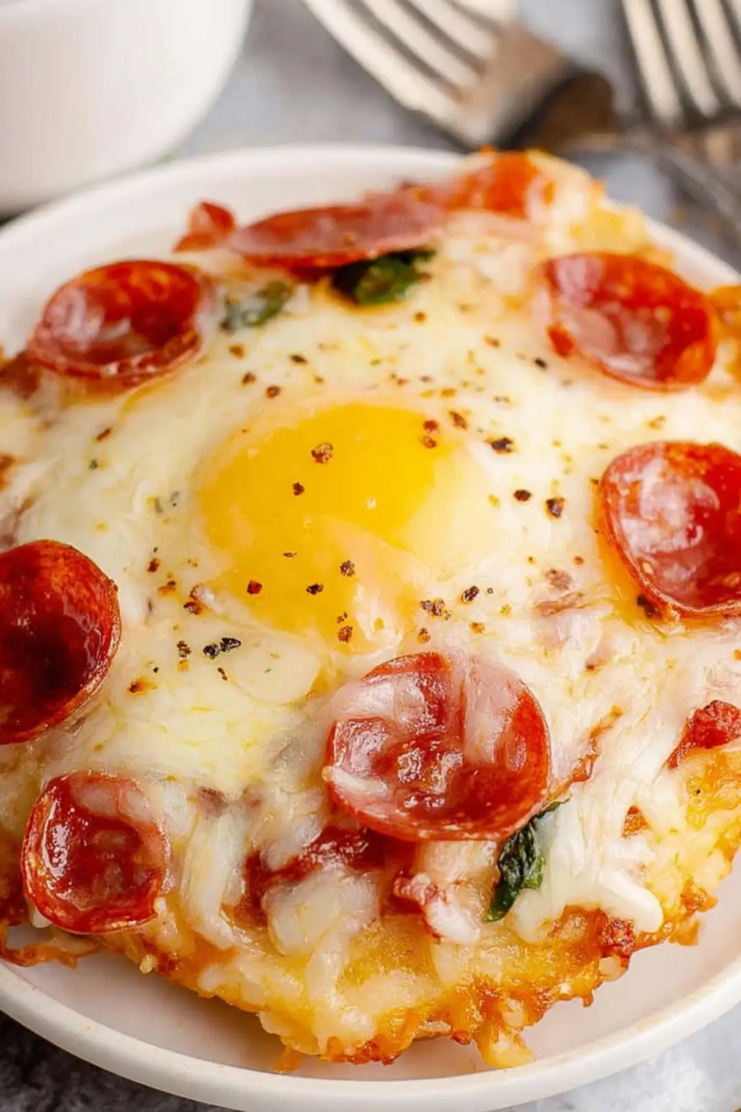 Air fryer breakfast pizza
